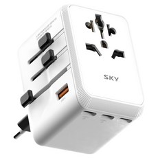 SKY Feel T65PD GaN 65W 5埠充電器, 白色