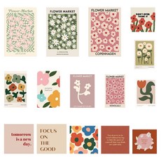 Lili World 感性花卉室內裝飾明信片15種套組, 2套, 混色