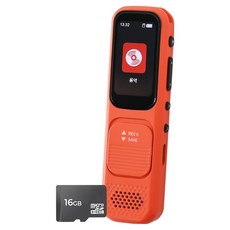 아이리버 스피커 음성녹음 구간반복 재생속도조절 마이크로SD 블루투스 MP3플레이어 16GB, T80, 오렌지
