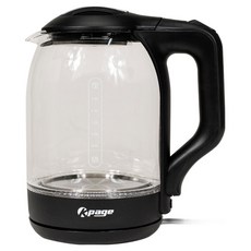 K page 不鏽鋼加熱板無線耐熱玻璃電熱水壺 1.8L 黑色, KEP-G18B