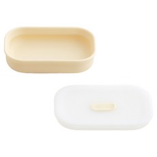 TACKAON 幼兒用 123 矽膠餐具組, 1套, 長碗 + 蓋子, 黃色