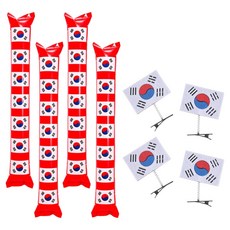 PARTYSHOW 加油棒氣球 4p + 迷你太極旗髮夾 4p 套組, 1套, 混合色