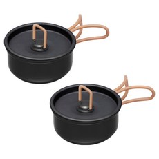 로고스 쿠커 캠핑 시에라컵, 블랙, 2개