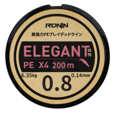 RONiN 獵漁人 ELEGANT X4微物PE線 0.8號, 粉紅色, 1捲