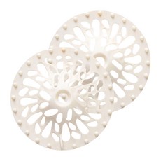 Axis 艾克思 衛浴地板水槽TPR圓形防堵塞濾髮蓋 2個 2組, 白色