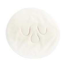 喵汪森林 日式熱敷毛巾面罩 三孔無綁帶 柔軟親膚 熱敷保濕 面部護理, 1個, 單一顏色