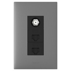 Legrand 羅格朗 阿佩拉 鎂色 電視 網路 有線電視 + 電視 + 網路 埋入式模組, 1個