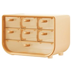 Mohaco 多用途7層抽屜式桌面收納整理盒, 1個, 奶油色