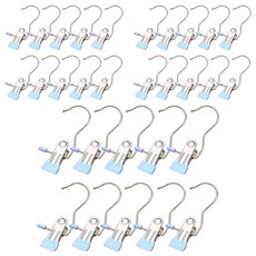 마샤투 논슬립 외집게 바지 치마걸이, 블루, 30개