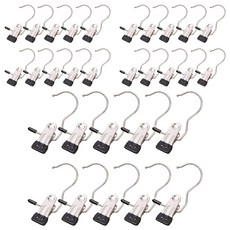 마샤투 논슬립 외집게 바지 치마걸이, 블랙, 30개