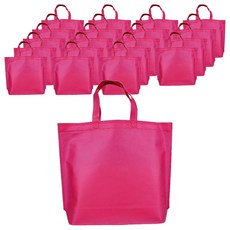 아이엔피 부직포 핸드 쇼핑백, 로즈레드, 20개