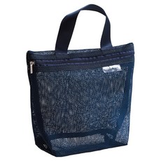 더자카 휴대용 물빠짐 욕실 메쉬 파우치, 네이비