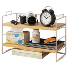 SOHEIM 木質書桌整理迷你層架, 白色, 2層