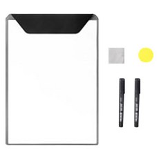 Snapbite 便攜式白板 A4 筆記本 黑色, PET