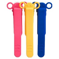 땡스데이 실리콘 책갈피 북클립 펜홀더 세트, 로즈 레드 + 옐로우 + 블루, 1세트