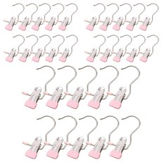 마샤투 논슬립 외집게 바지 치마걸이, 핑크, 30개