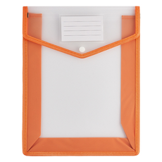 Greenuer 粉彩按扣式A5文件夾, 1個, 橘色