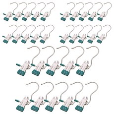 마샤투 논슬립 외집게 바지 치마걸이, 그린, 30개