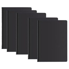 달콤상점 무지 크로키 드로잉 연습 노트 블랙, A5, 5개