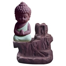 DULU 守護我的佛教用品 倒流香爐, 綠色, 1個