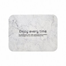 Reddot 紅點生活 2.0軟硅藻超速吸廚房碗盤瀝水墊, 理石白, 1個