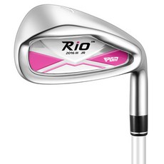 PGM Golf 兒童高爾夫7號鐵桿 第3版 身高 115cm-135cm 粉紅色, 38度, L