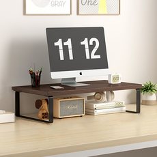 데일리온 인테리어 모니터 받침대 50 x 20 x 16.5 cm, 호두 + 블랙