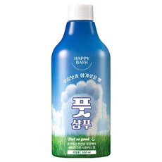 해피바스 필쏘굿 보송보송 항균 케어 풋샴푸 그린 시트러스향 리필, 1개입, 1개, 500ml