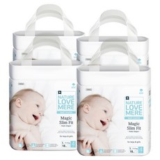 NATURE LOVE MERE 魔法輕薄合身黏貼型尿布, 4階段, 72張