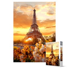 黃昏巴黎風景拼圖, 1000件, 1個, 混色