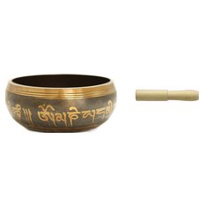 Hataesmall 簡約十字杵頌缽 8.5cm + 木棒組, 1套, 混合色