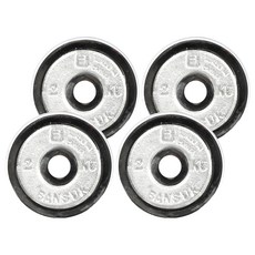 반석스포츠 크롬 도금 바벨, 2kg, 4개, 실버