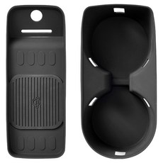 메이튼 팰리카빈 디 올 뉴 팰리세이드 LX3 튜닝 용품 실리콘 커버 9인승 무선 충전 패드 + 컵홀더 세트, 1세트, 블랙