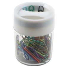 KODACHIEF 깔끔한 데스크 클립케이스 5.5 x 7 cm + 클립 100p 세트, 화이트(클립케이스), 1세트