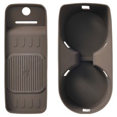 메이튼 팰리카빈 디 올 뉴 팰리세이드 LX3 튜닝 용품 실리콘 커버 7인승 무선 충전 패드 + 컵홀더 세트, 1세트, 브라운