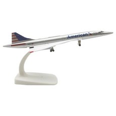 自製 美國協和式 1/300 其他模型飛機 20cm, 混合顏色(主體) + 隨機出貨(底座), 1套