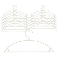 마켓플랜 라운드 옷걸이, 크림, 20개