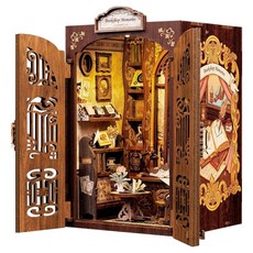 CUTEBEE DIY 書擋 魔法書店 立體拼圖 SD01B, 1個, 137件, 混色