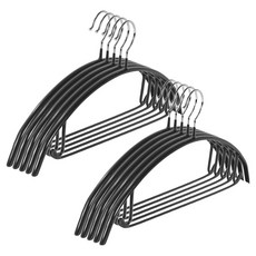 도도리빙 어깨 뿔 방지 논슬립 옷걸이, 블랙, 10개