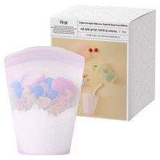 Firgi 三重密封矽膠保鮮袋 杯型 490ml, 1個, 紫丁香紫