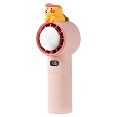 카카오프렌즈 춘식이 파워쿨링 급속 냉각 휴대용 핸디 선풍기, 핑크 선캡 춘식, 핑크