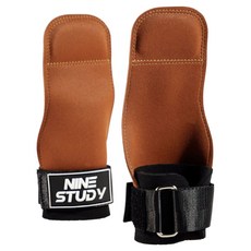 NINE STUDY 手腕拉力 雙層超細纖維 健身拉力帶 棕色 雙手佩戴套組, 1套