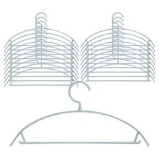 마켓플랜 라운드 옷걸이, 스카이블루, 20개