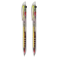 플레픽 네온 샤인 3색 멀티 컬러펜, 01클리어, 2개