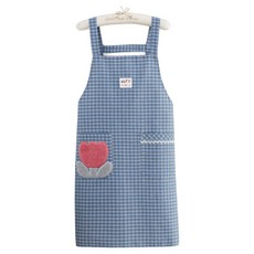 soonZAM 輕薄舒適腰掛式廚房圍裙 71 x 78 cm, 1個, 藍色