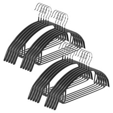 Dodo Living 防肩角防滑衣架, 20個, 黑色