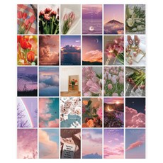 indi.k 居家風格感性明信片30款組合, 夢幻粉色, 2套