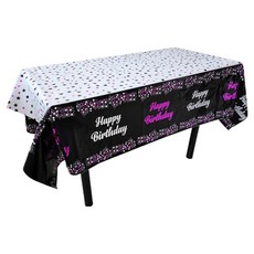 Market Pio 生日快樂拋棄式桌布 類型2, 1入, 4個