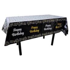 Market Pio 生日快樂一次性桌布 類型3, 1入, 4個