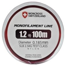 MONCROSS SWITZERLAND 單絲魚線 100m, 透明